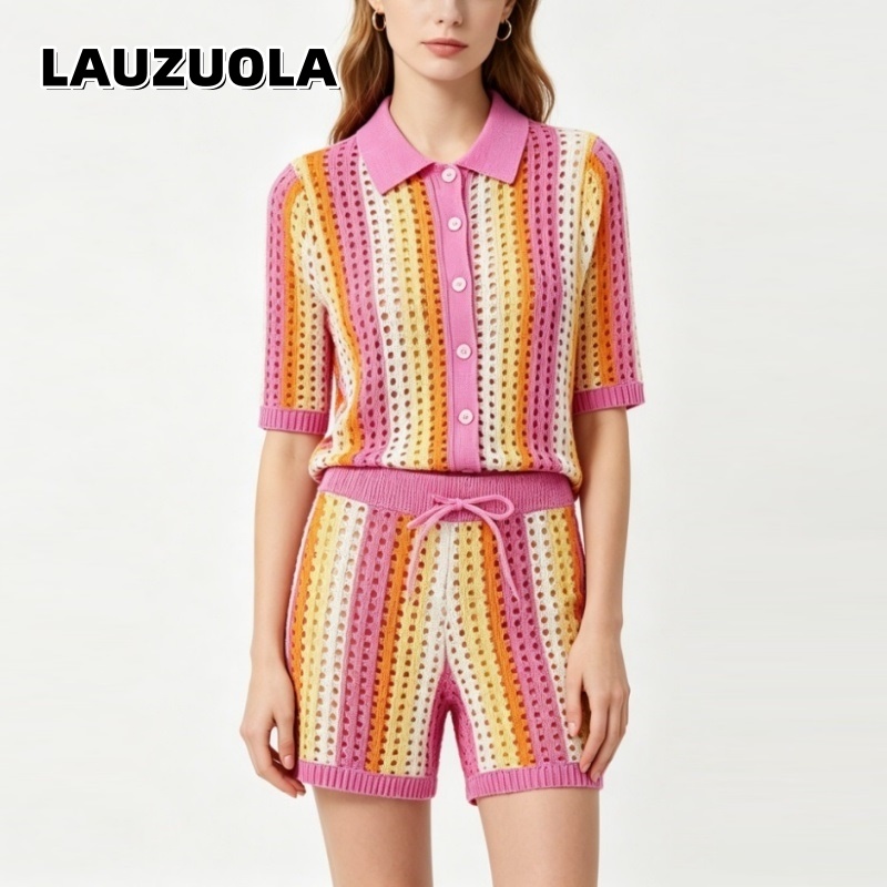 Summer Clothing Vacation - 2026 Summer Women's Striped Knit Two
