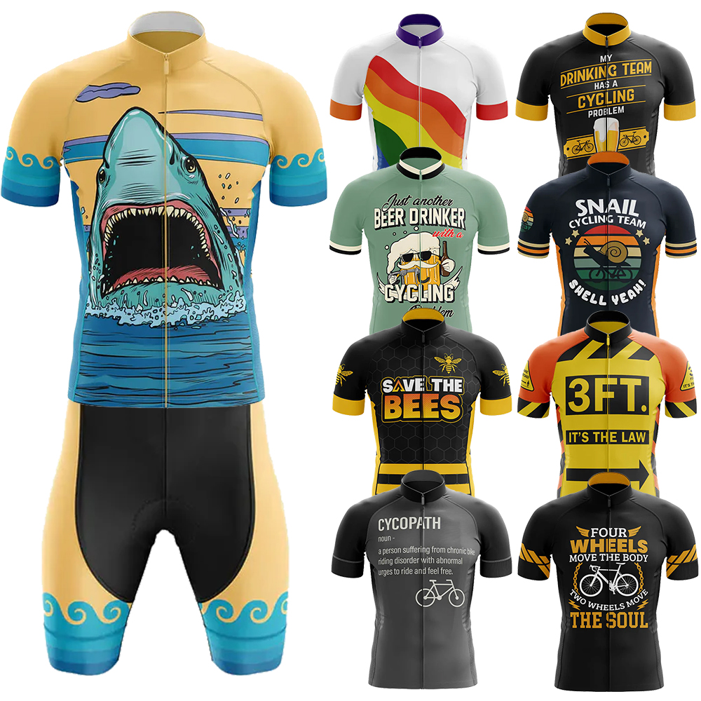 Summer Jumper Clothing - Shark Cycling Team Clothes Mtb Male