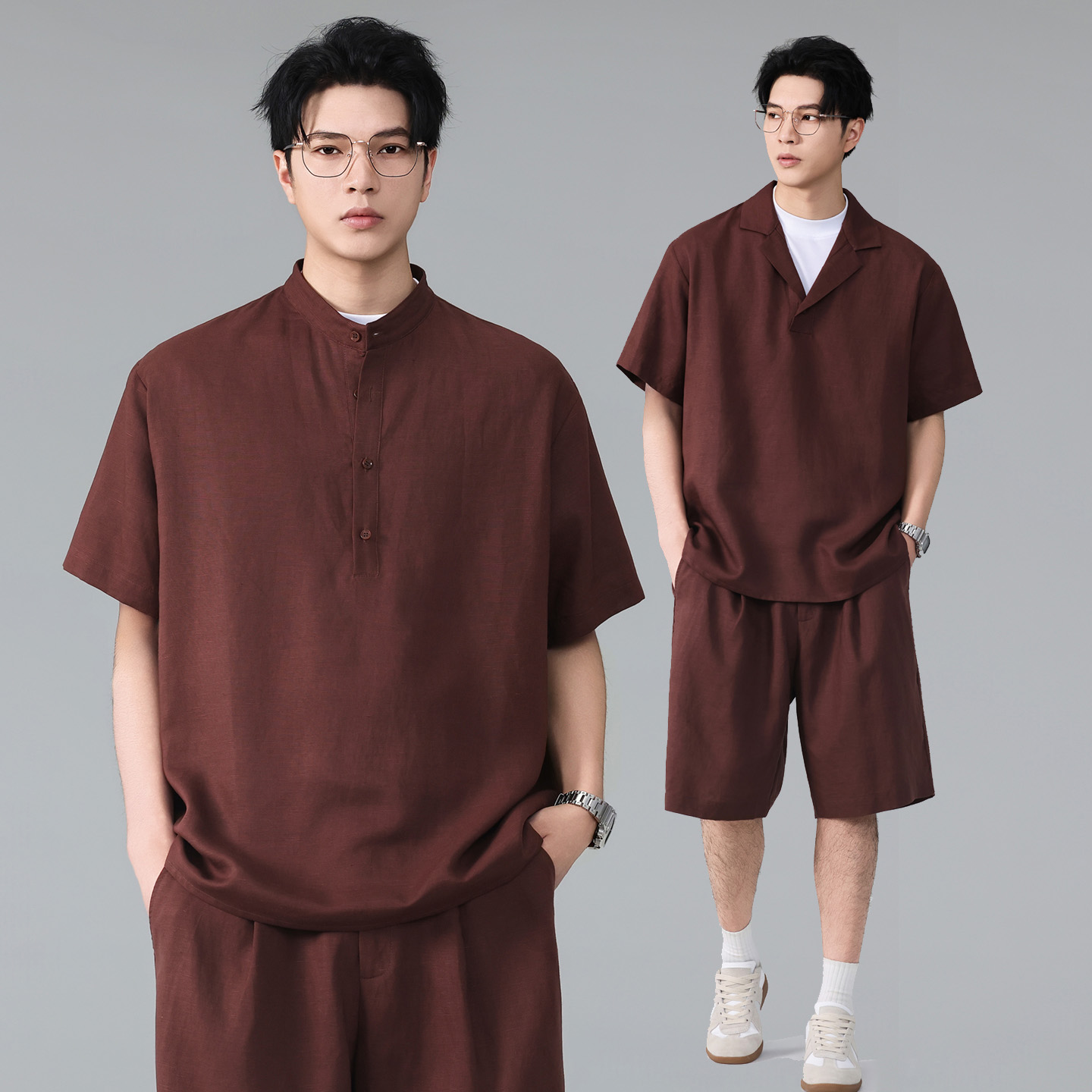 Linen Shorts Men - Men Summer Vintage Lightweight Line Loose