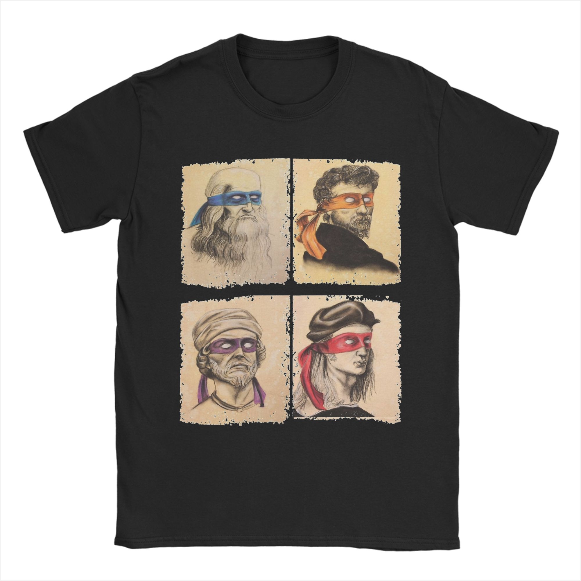 Summer Renaissance Clothing - Science Turtles T Shirt Men Pure