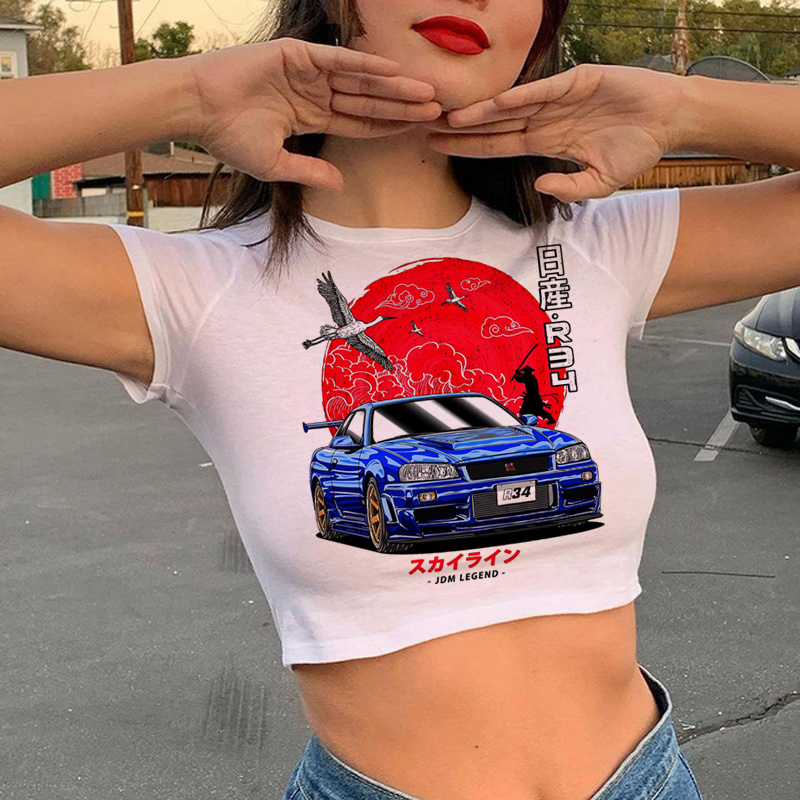 Summer Grunge Clothing - initial d t shirt crop top
