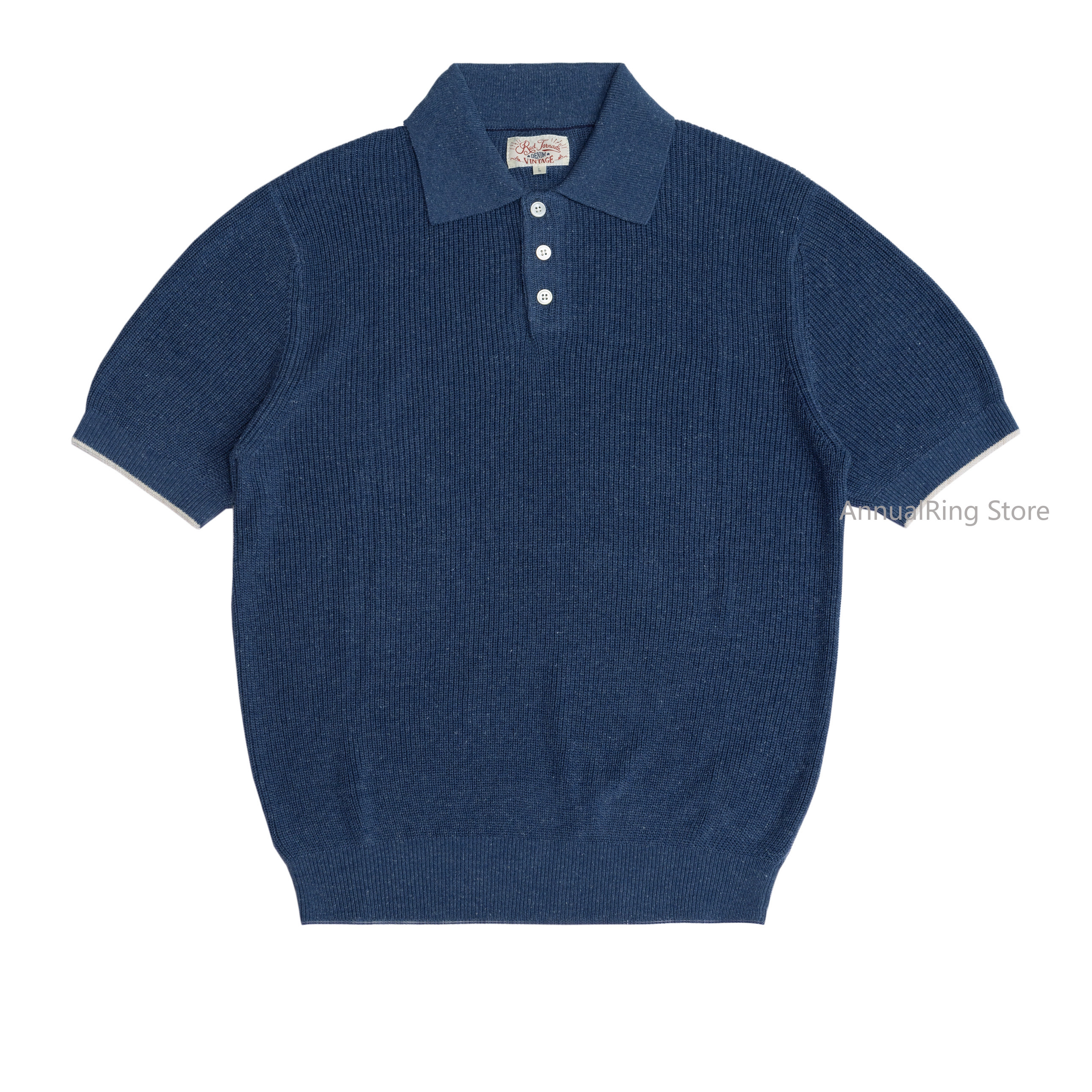 Summer Clothing Men Linen - Red Tornado Men's Linen Knit Polo