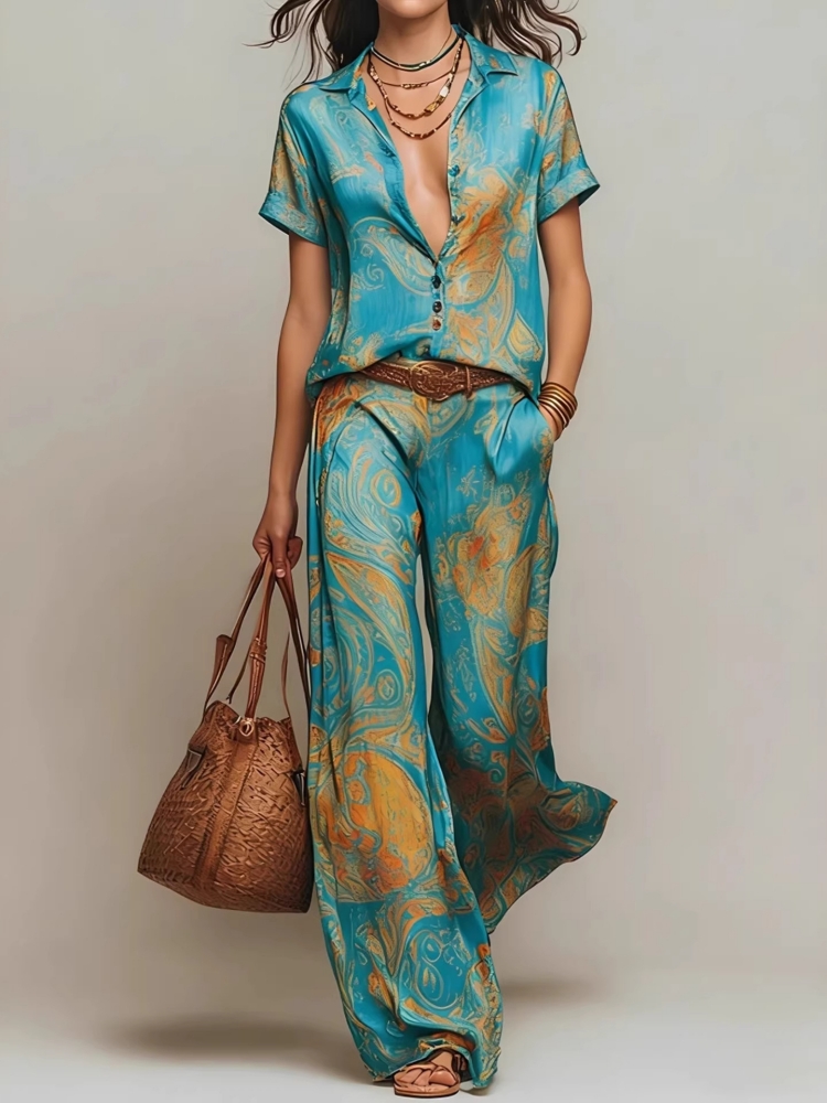 Women's Boho Paisley Print Two - Summer Clothing Vacation ulasan dan harga