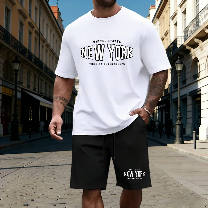 Mens T-Shirt Tracksuit Printin - Summer Knit Clothing ulasan dan harga