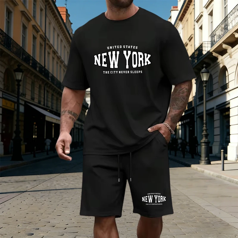 Mens T-Shirt Tracksuit Printin - Summer Knit Clothing ulasan dan harga