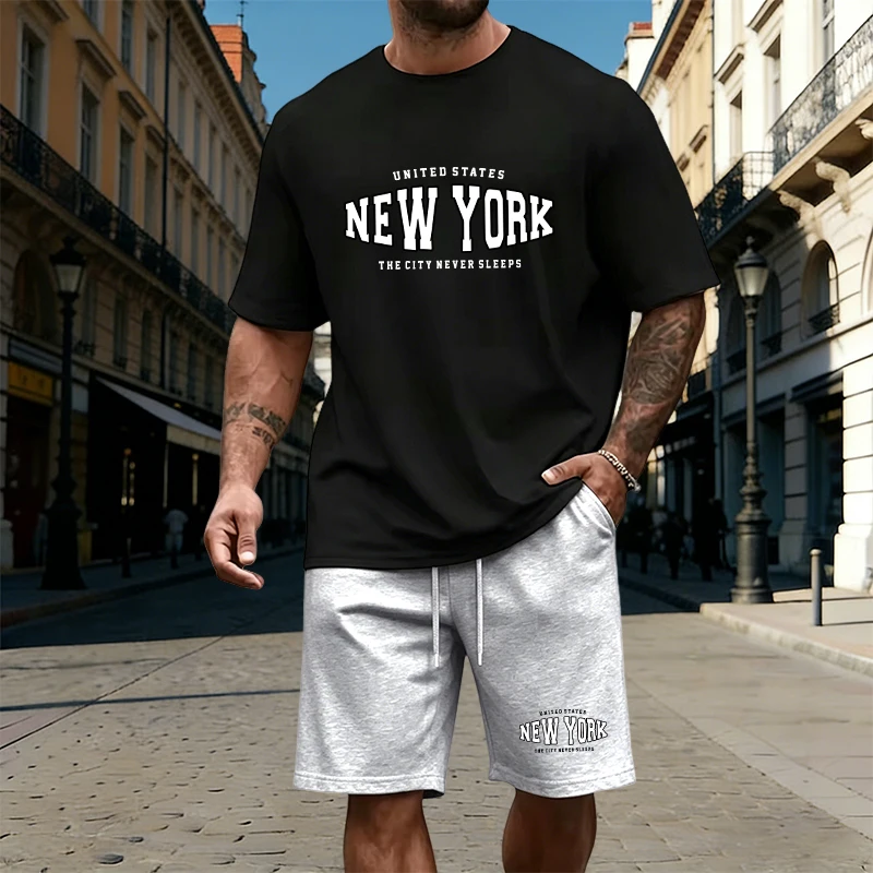 Mens T-Shirt Tracksuit Printin - Summer Knit Clothing ulasan dan harga