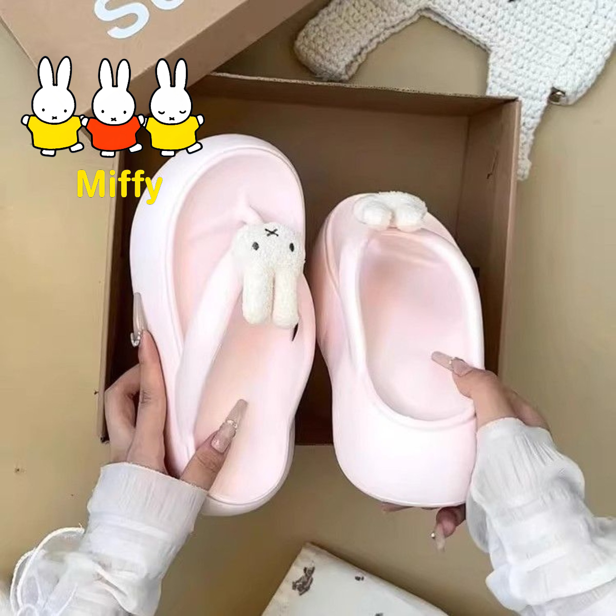 Kawaii Miffy EVA Flip-flops Cu - Summer Away Clothing ulasan dan harga