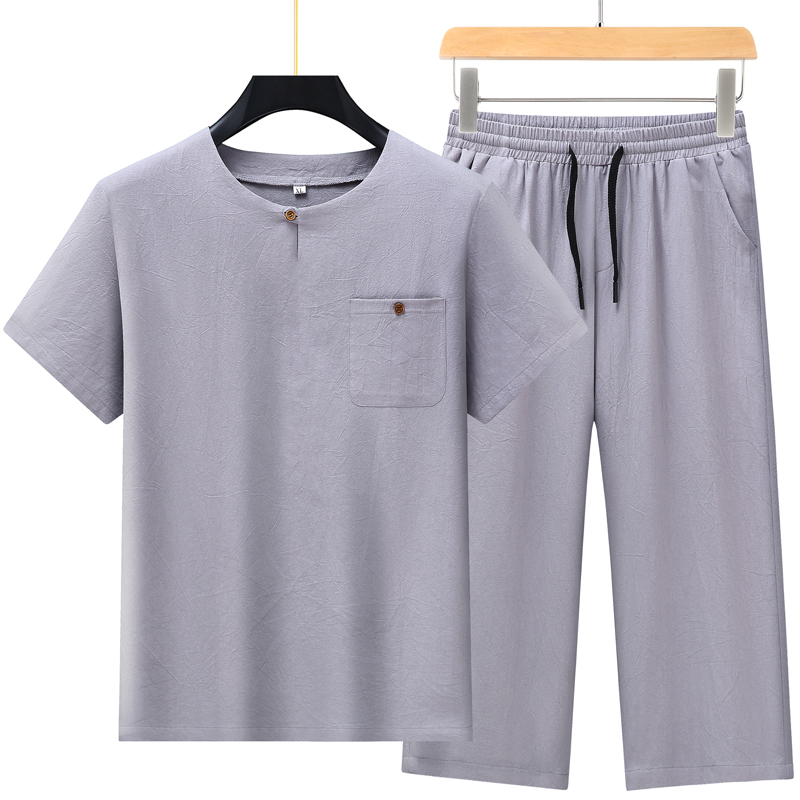 High-quality fashionable men's - Summer Clothing Men Linen ulasan dan harga