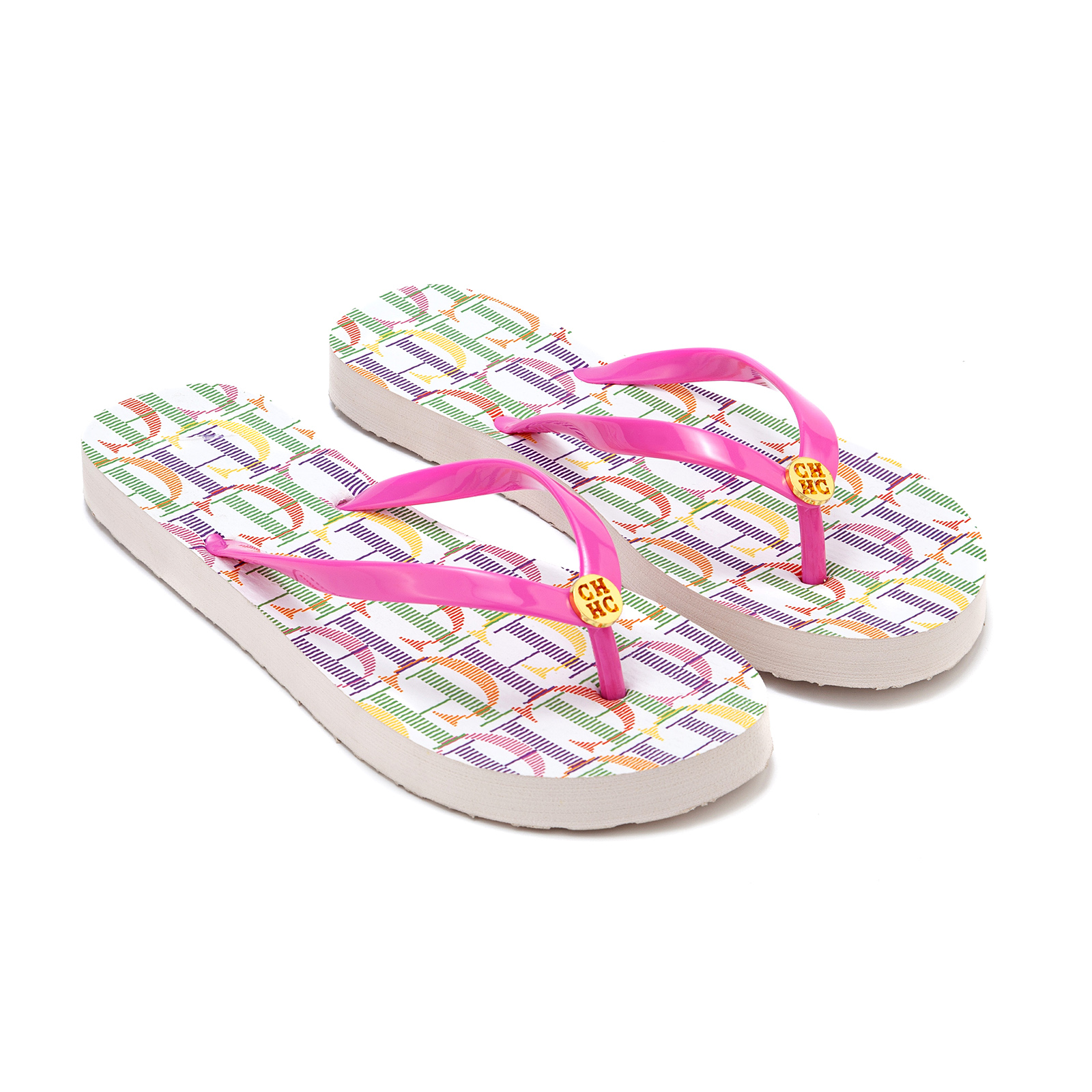 Pink Letter Flip Flops Gold Bu - Summer Clothing Vacation ulasan dan harga