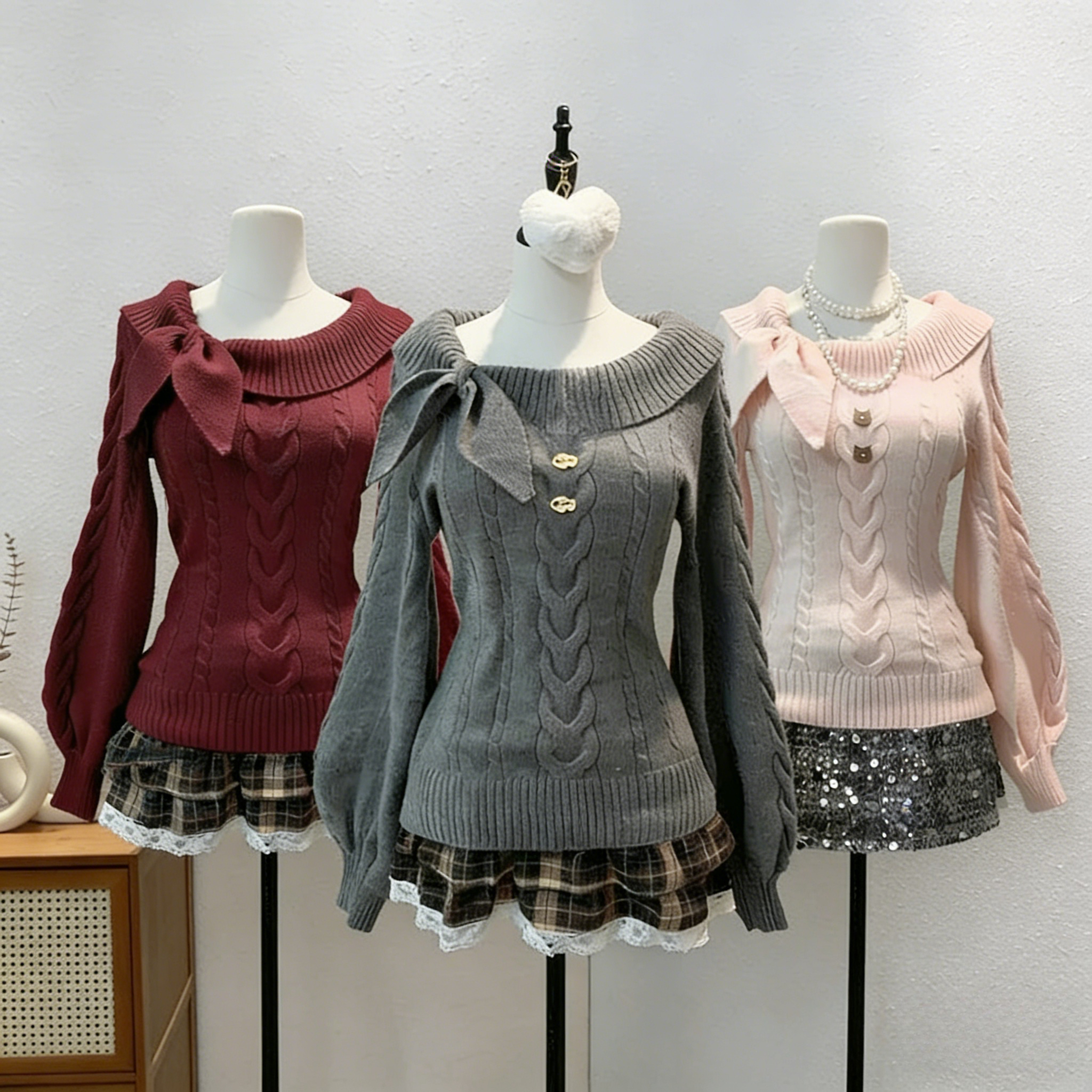 Y2K Korean Sweaters Turn-Down  - Summer Jumper Clothing ulasan dan harga