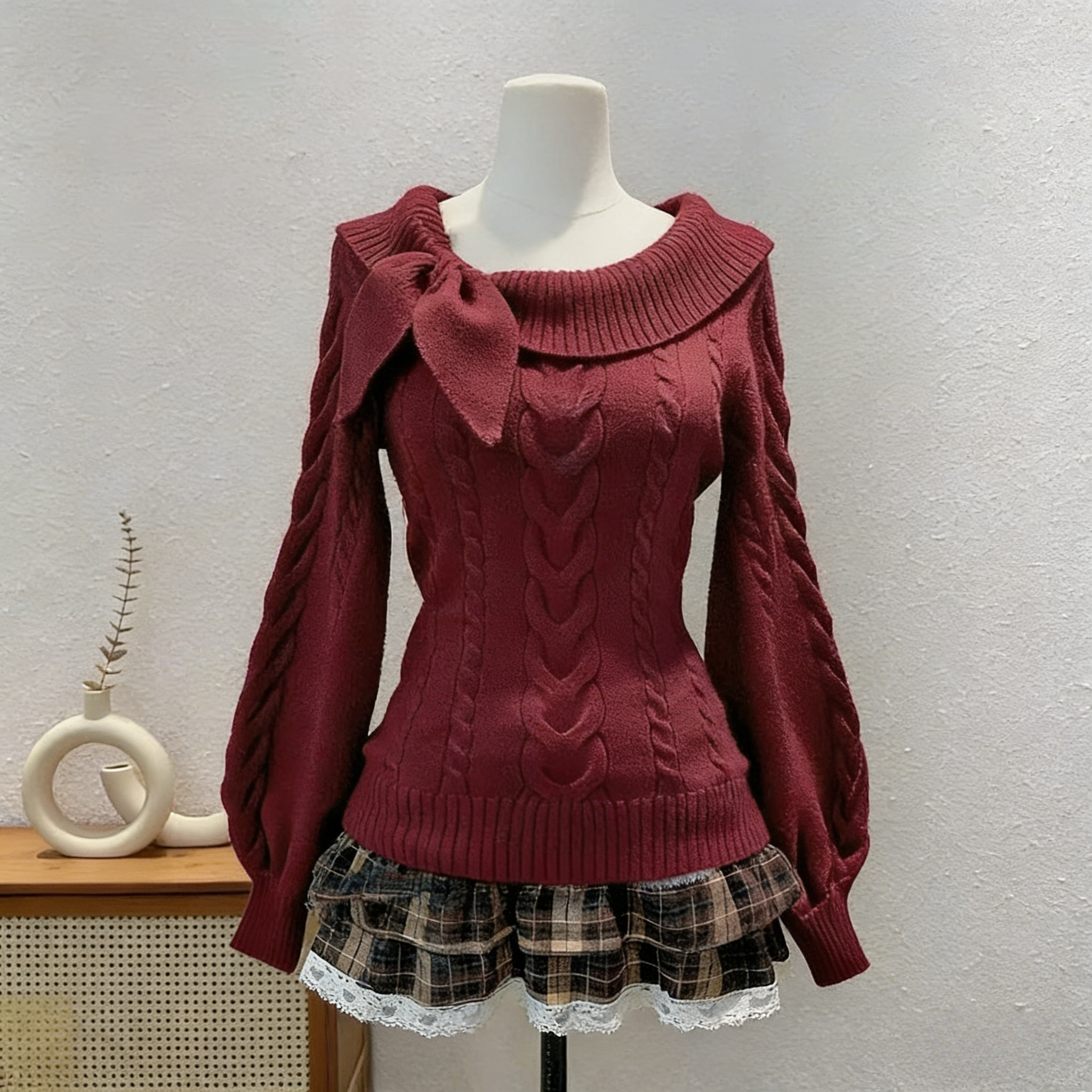 Y2K Korean Sweaters Turn-Down  - Summer Jumper Clothing ulasan dan harga