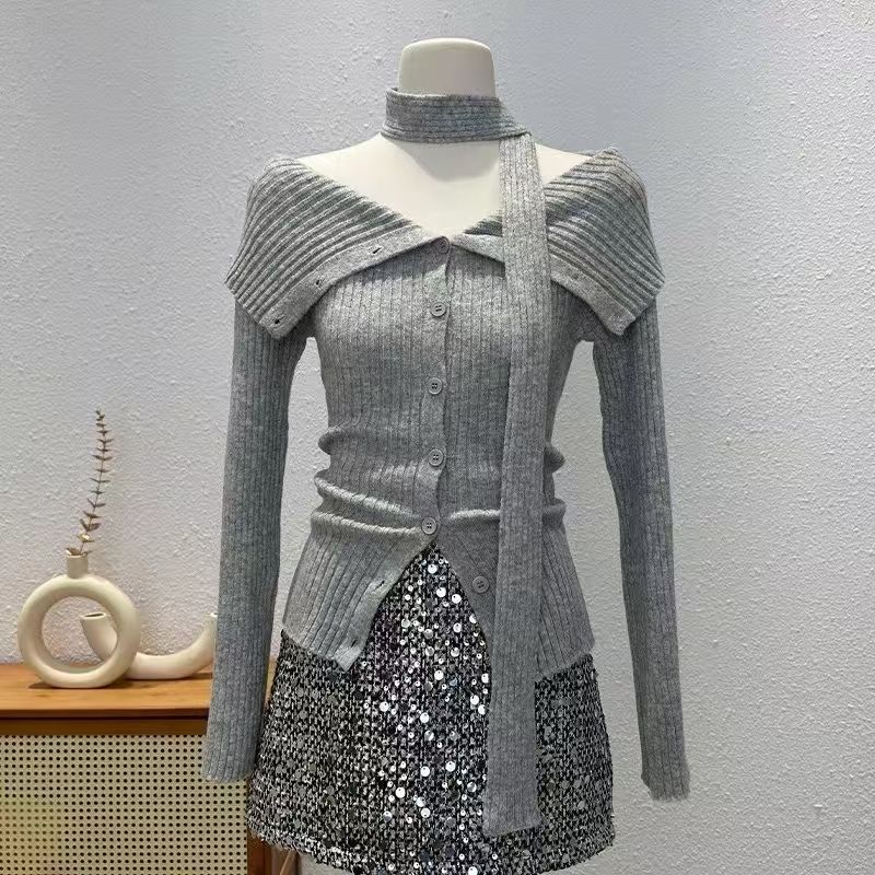 Y2K Korean Sweaters Turn-Down  - Summer Jumper Clothing ulasan dan harga