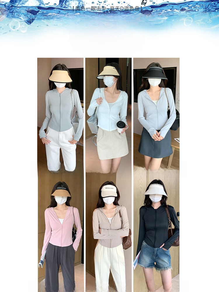 ay een Ice Silk Hooded UV Prot - Summer Uv Clothing ulasan dan harga