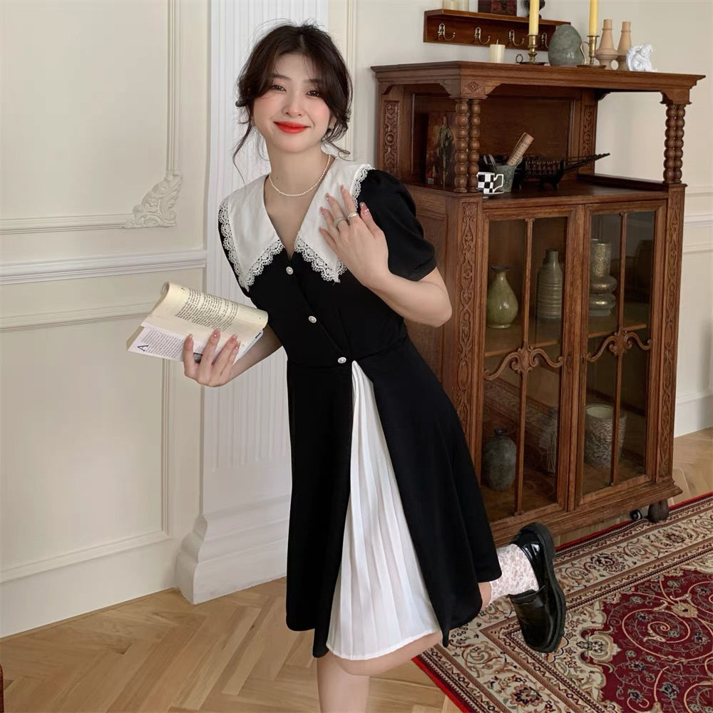 Black White Splicing Integrate - Summer Clothing Cheap ulasan dan harga