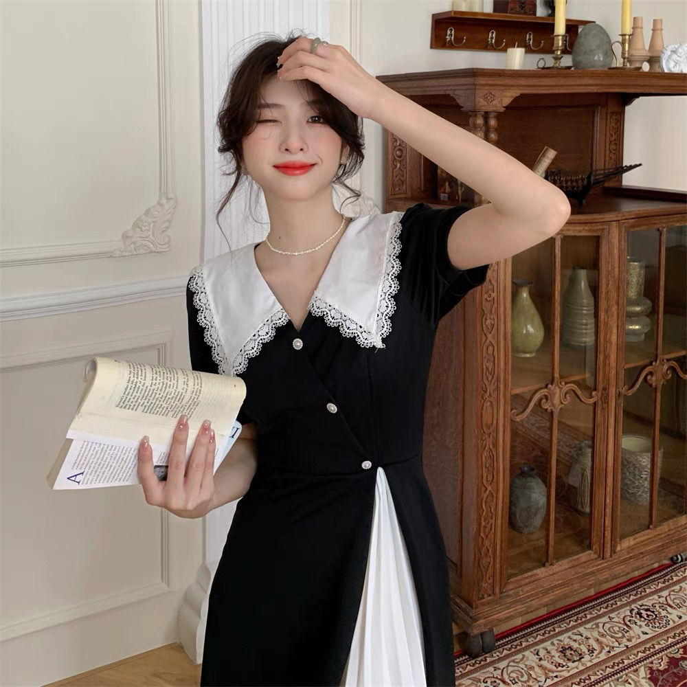 Black White Splicing Integrate - Summer Clothing Cheap ulasan dan harga