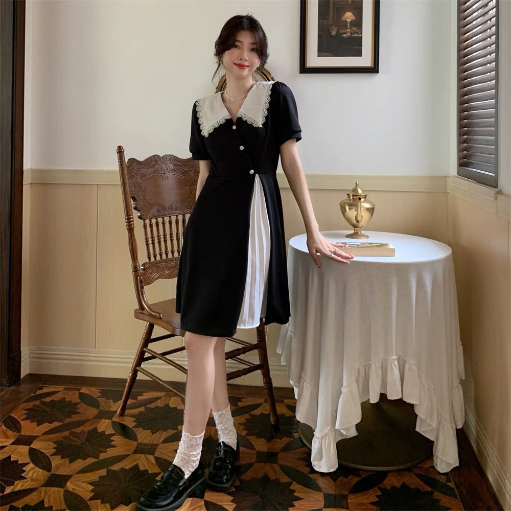 Black White Splicing Integrate - Summer Clothing Cheap ulasan dan harga