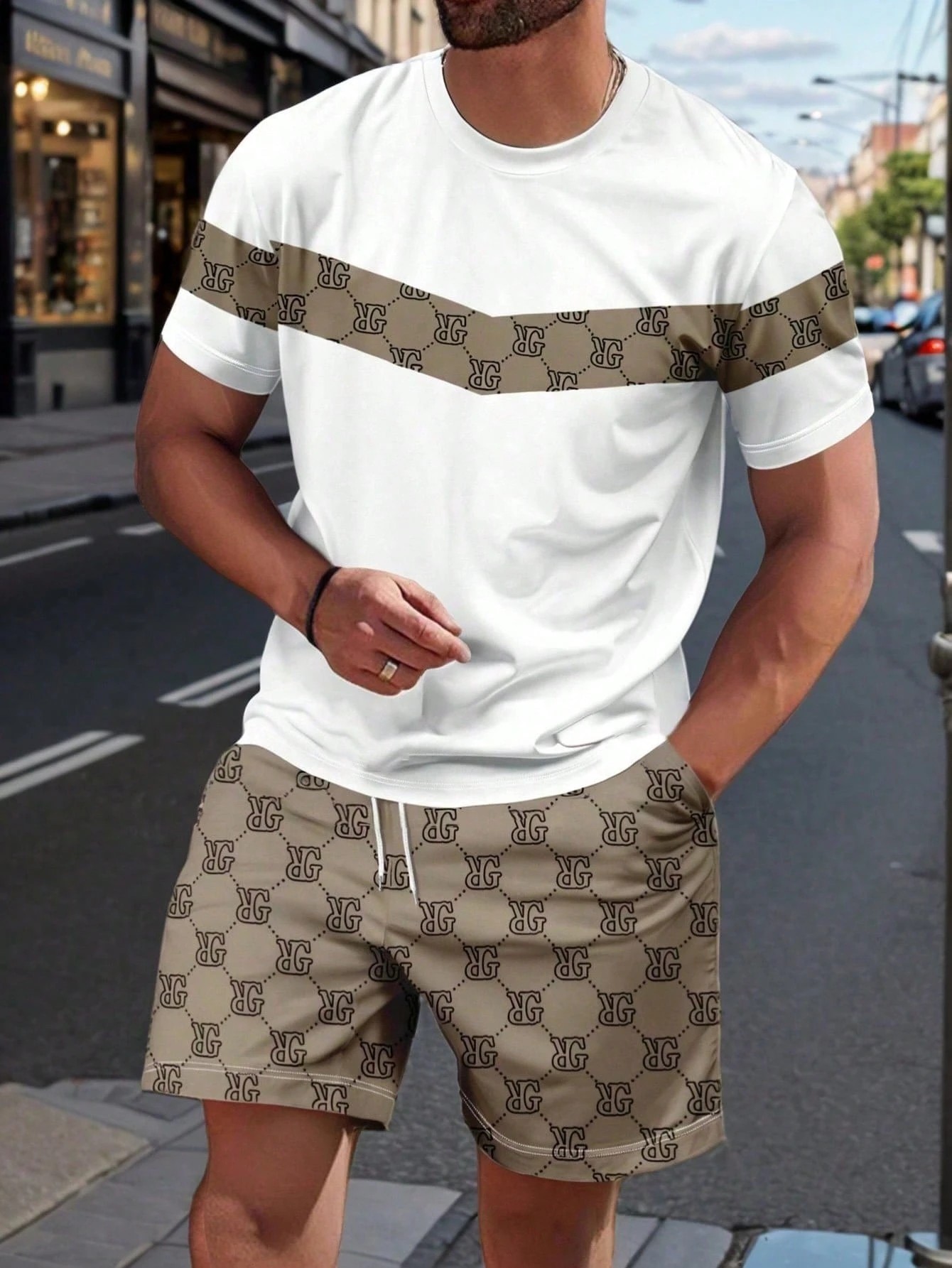 2026 Summer Men's Suit with 3D - Summer Knit Clothing ulasan dan harga