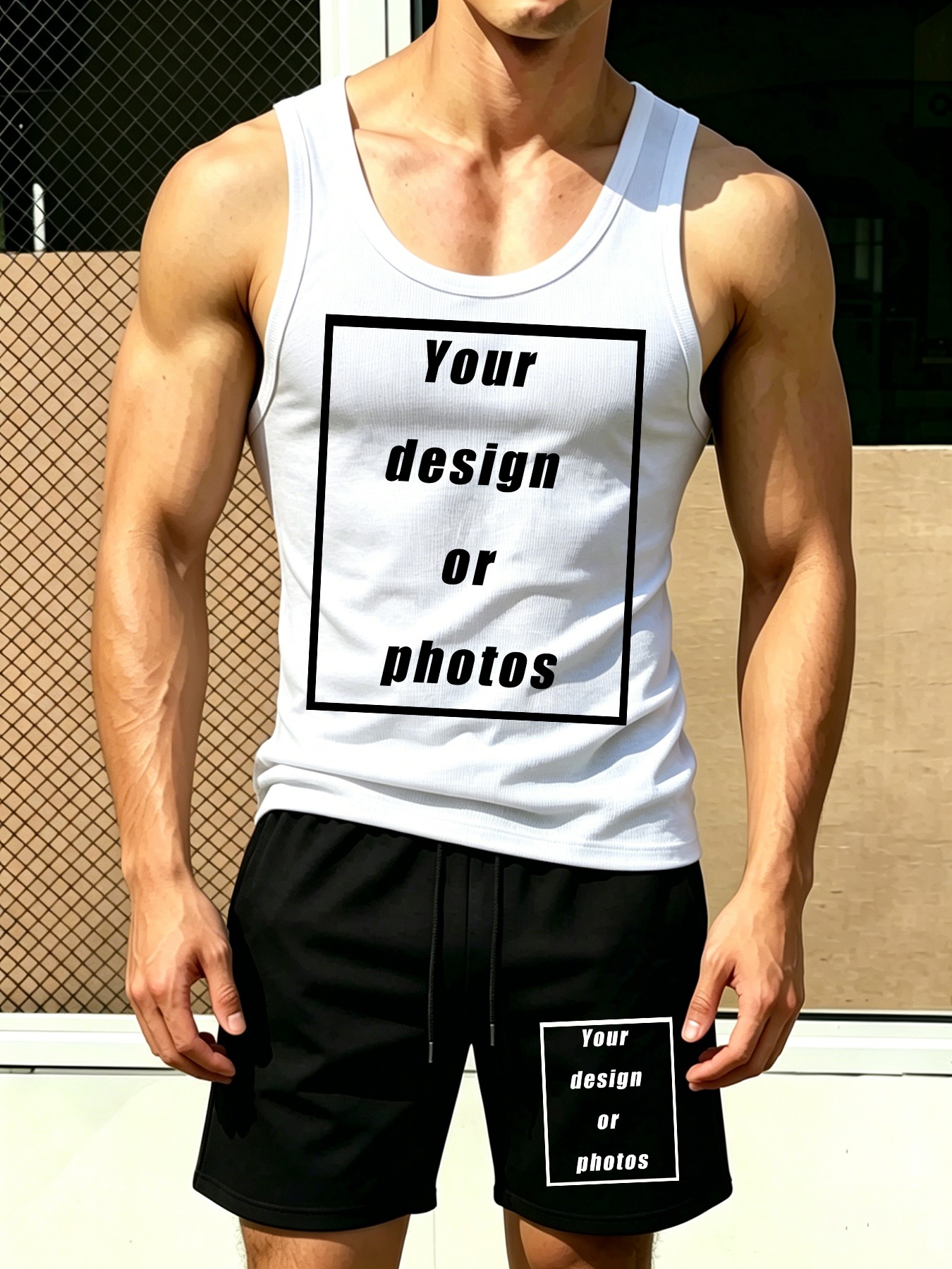 Men's Sports Tank Top Set Shor - Summer Knit Clothing ulasan dan harga