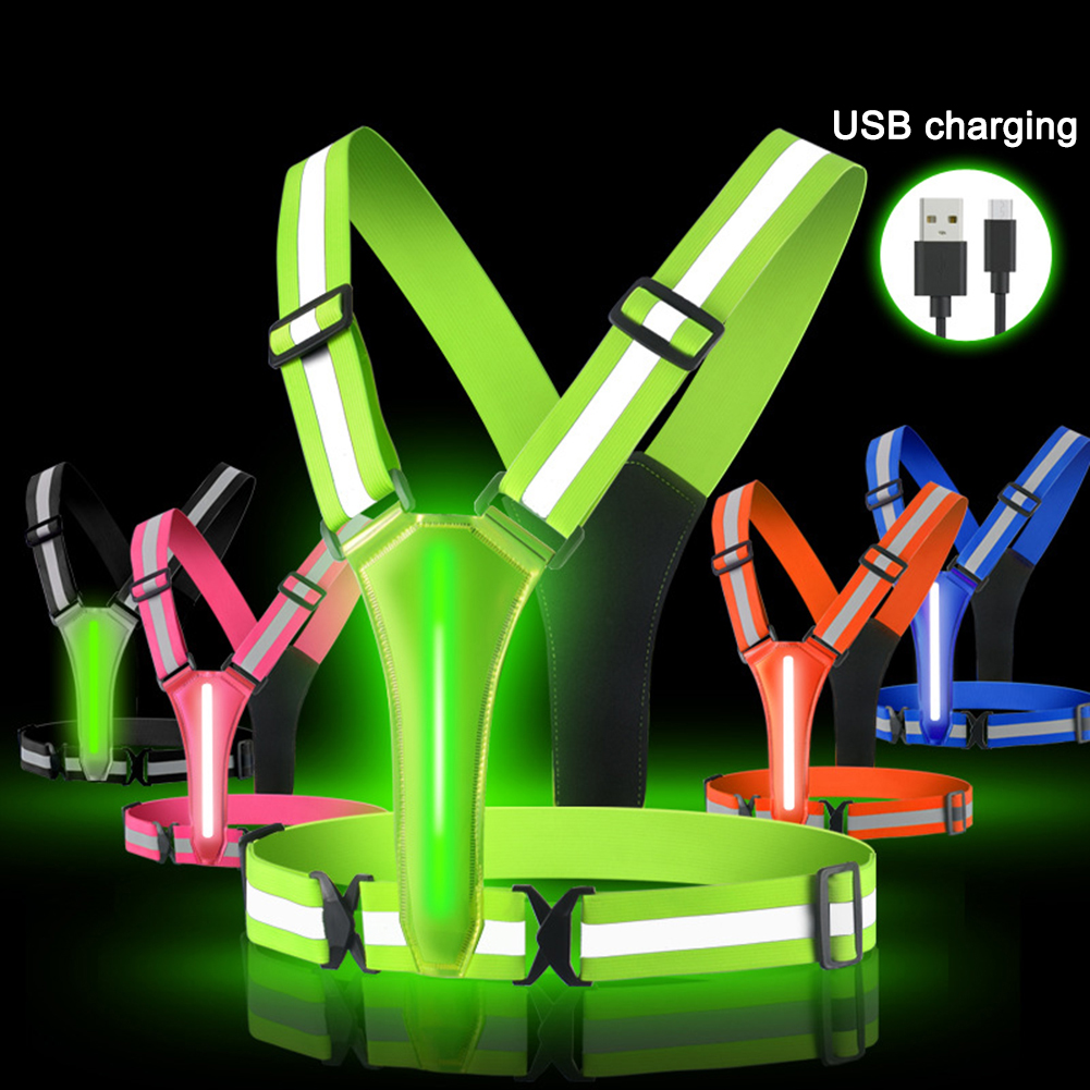 LED Running Vest USB Rechargea - Summer Nights Clothing ulasan dan harga