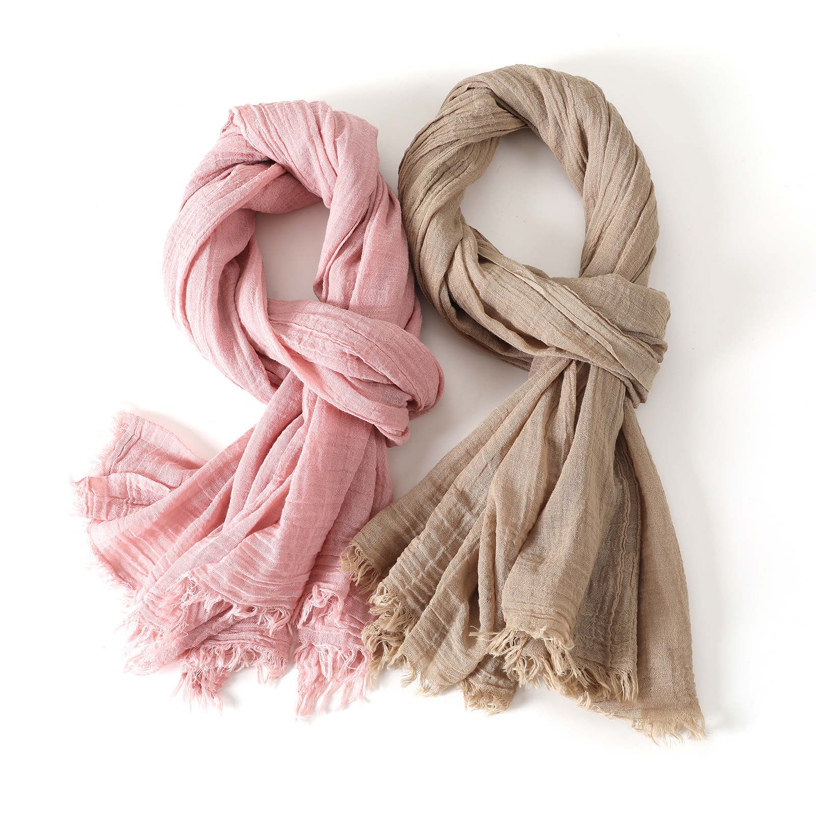Solid Color Cotton Linen Scarf - Linen Shorts Men ulasan dan harga