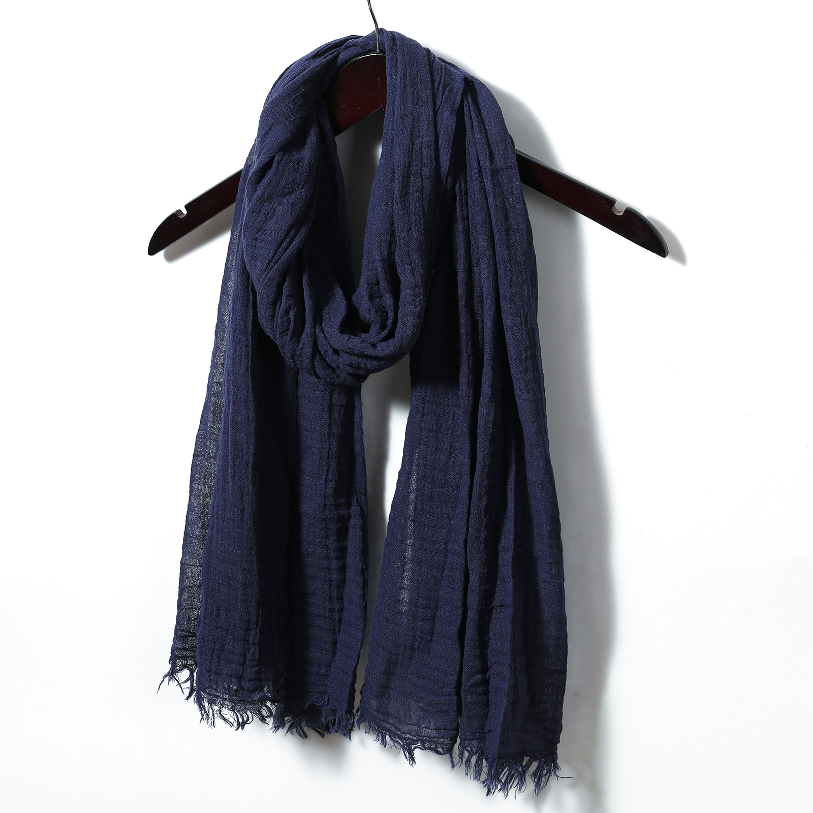 Solid Color Cotton Linen Scarf - Linen Shorts Men ulasan dan harga