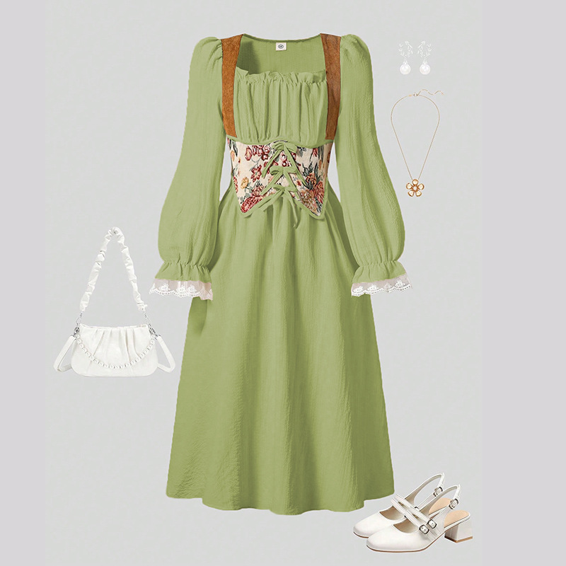 Girls Dress Children's Clothin - Summer Renaissance Clothing ulasan dan harga