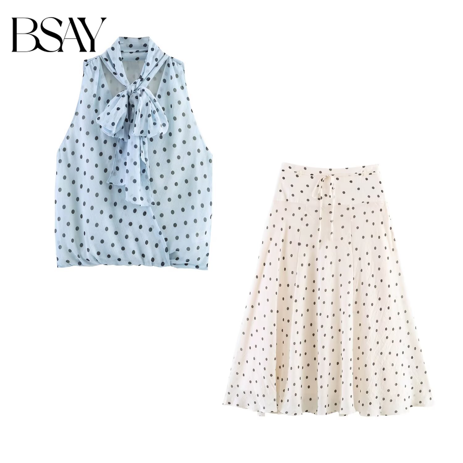 BSAY Summer New Women's Polka  - Summer Clothing Vacation ulasan dan harga