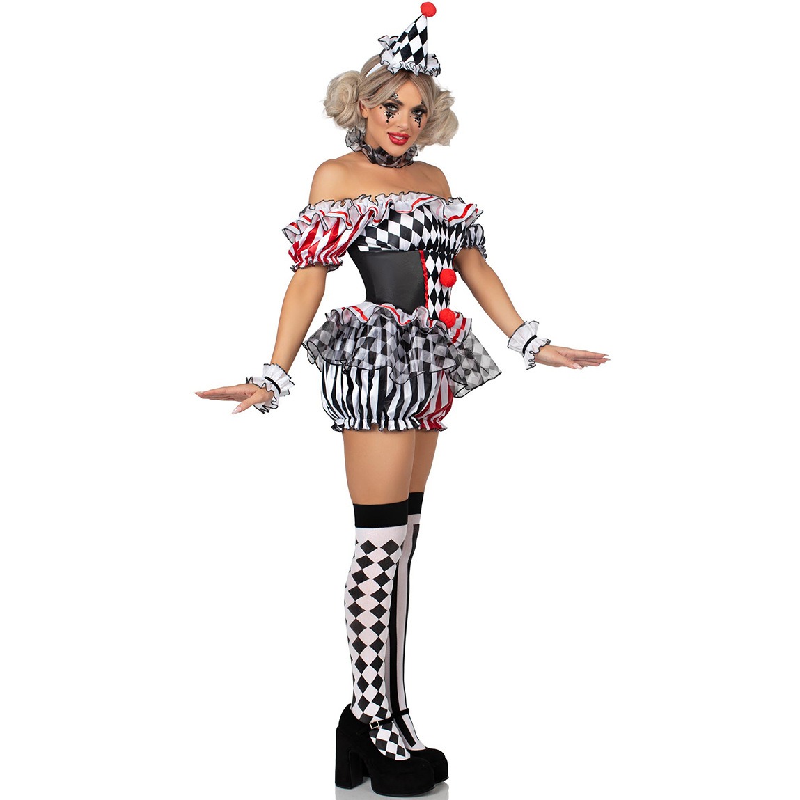 Women Clown Cosplay Costume Ci - Romper Playsuit Women ulasan dan harga