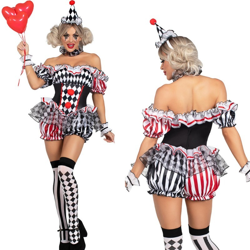 Women Clown Cosplay Costume Ci - Romper Playsuit Women ulasan dan harga