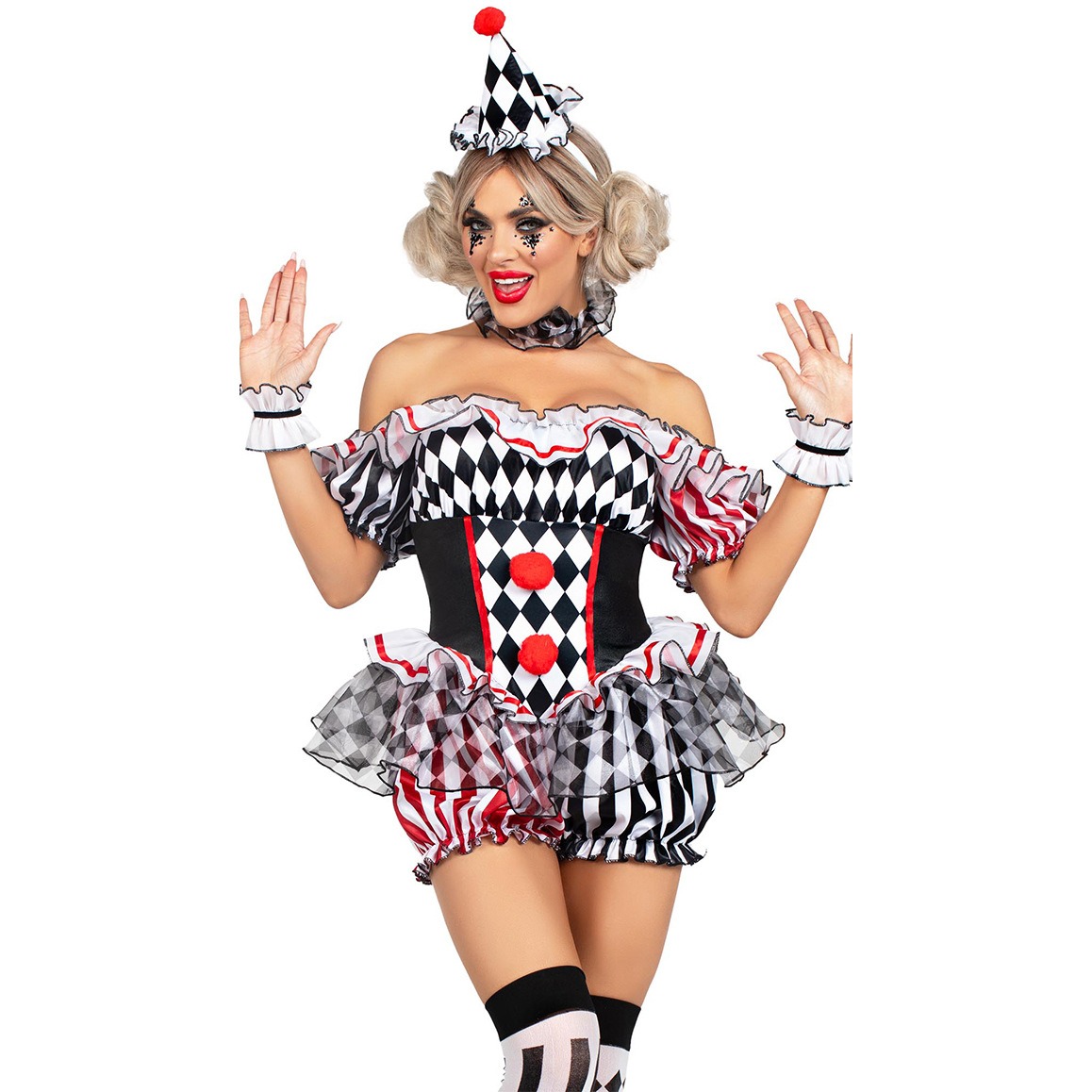 Women Clown Cosplay Costume Ci - Romper Playsuit Women ulasan dan harga