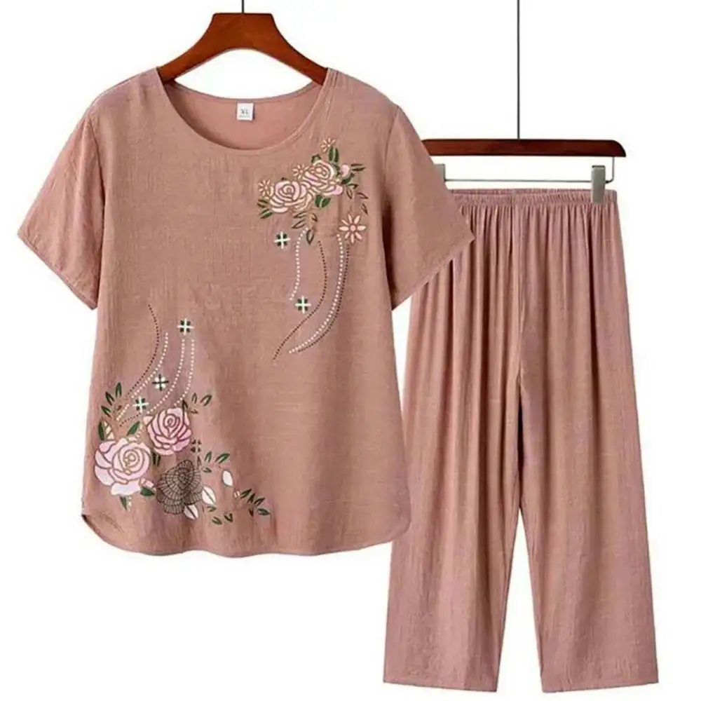 Middle-aged elderly women's sh - Summer Clothing Men Linen ulasan dan harga