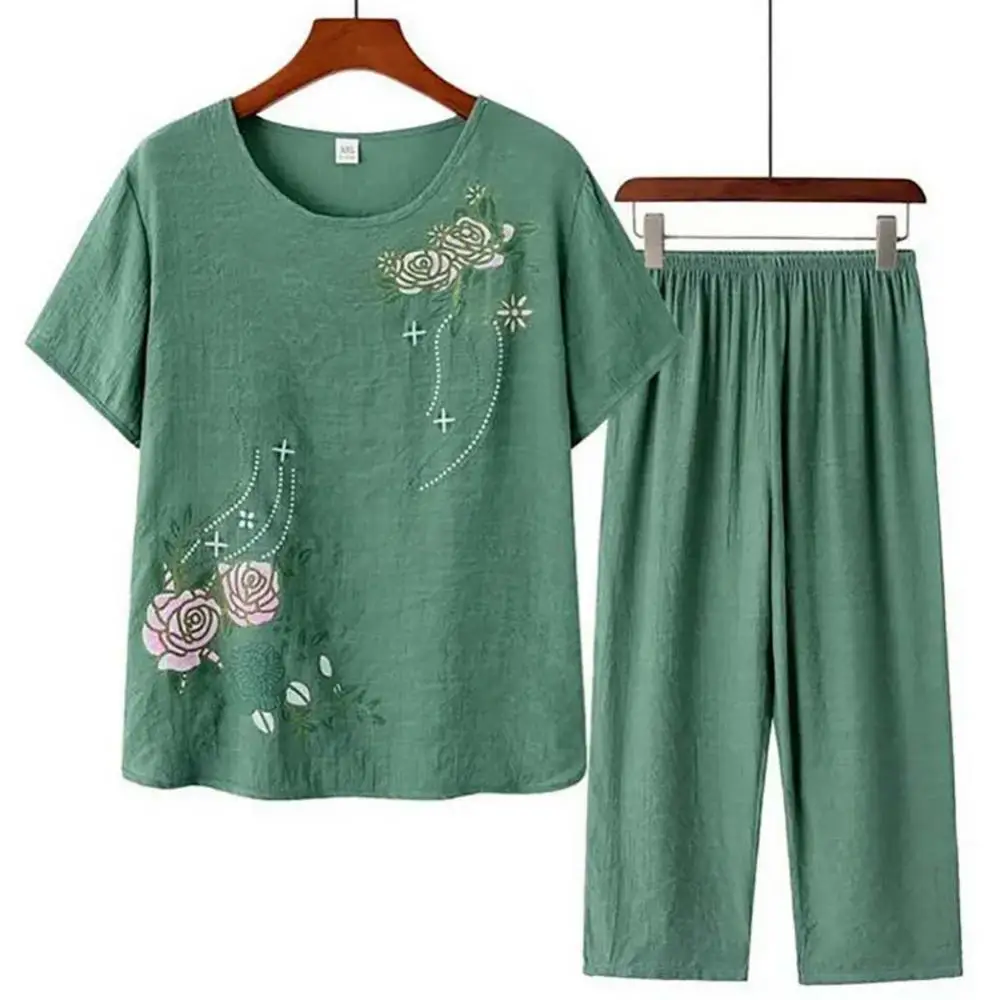 Middle-aged elderly women's sh - Summer Clothing Men Linen ulasan dan harga