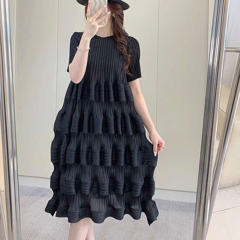 Miyake Pleated Dress for Women - Summer Clothing For Teen Girls ulasan dan harga