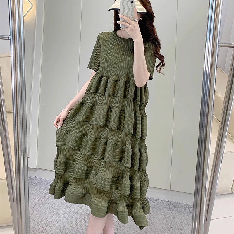 Miyake Pleated Dress for Women - Summer Clothing For Teen Girls ulasan dan harga
