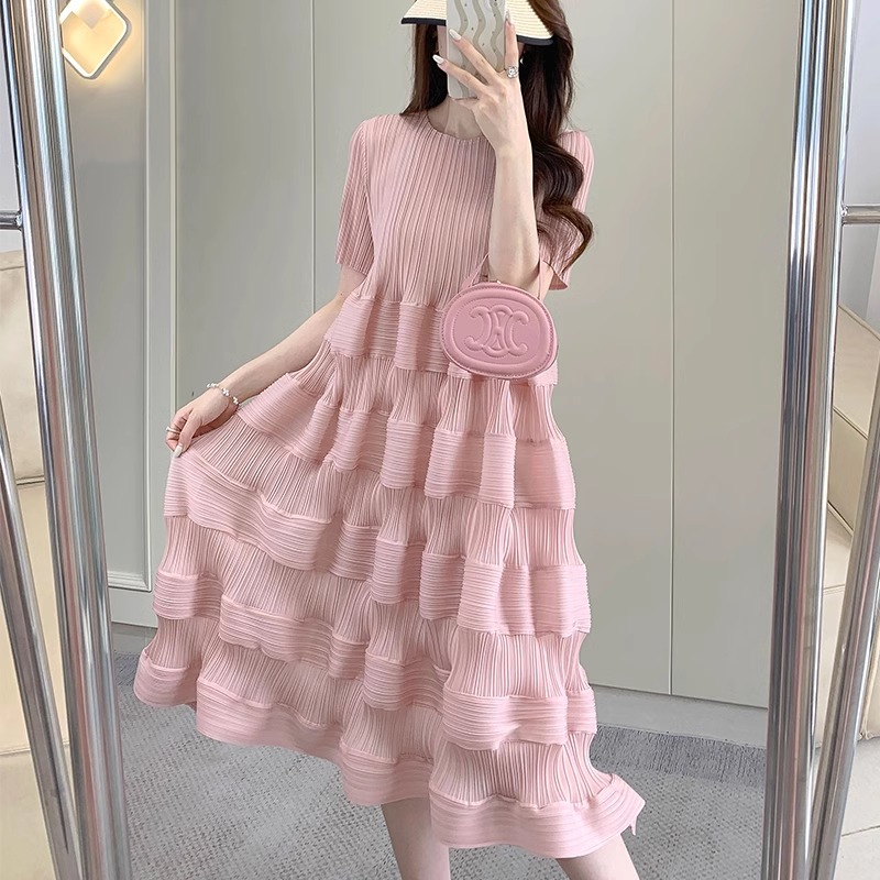 Miyake Pleated Dress for Women - Summer Clothing For Teen Girls ulasan dan harga