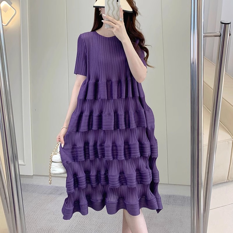 Miyake Pleated Dress for Women - Summer Clothing For Teen Girls ulasan dan harga