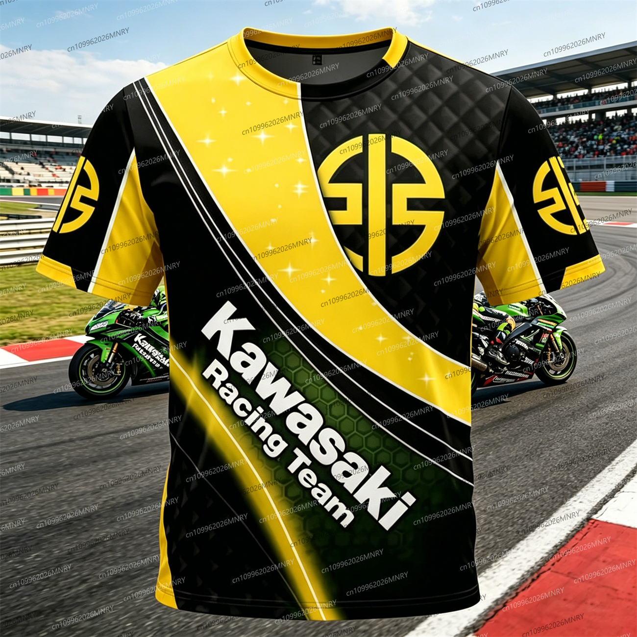 Men Oversized t-shirt Kawasaki - Summer Clothing Motorcycle ulasan dan harga