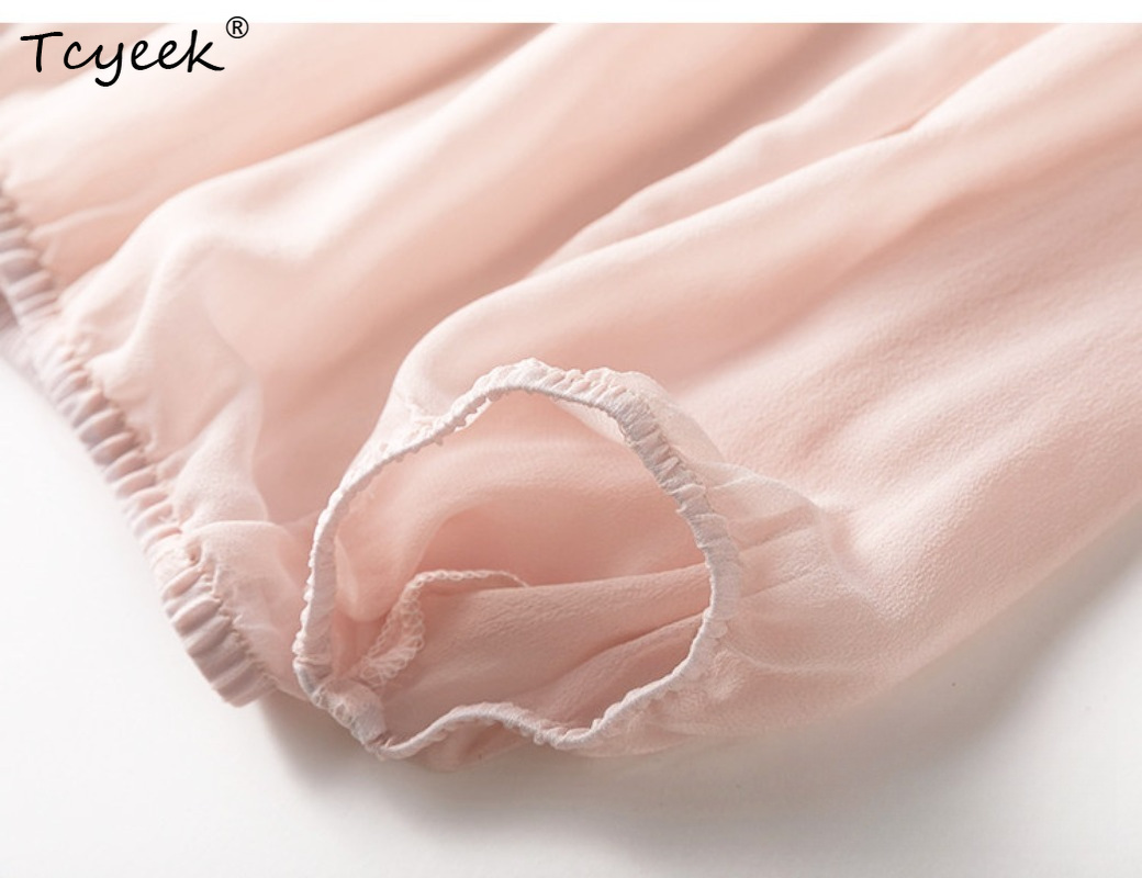 Tcyeek 100% Real Mulberry Silk - Summer Clothing ulasan dan harga