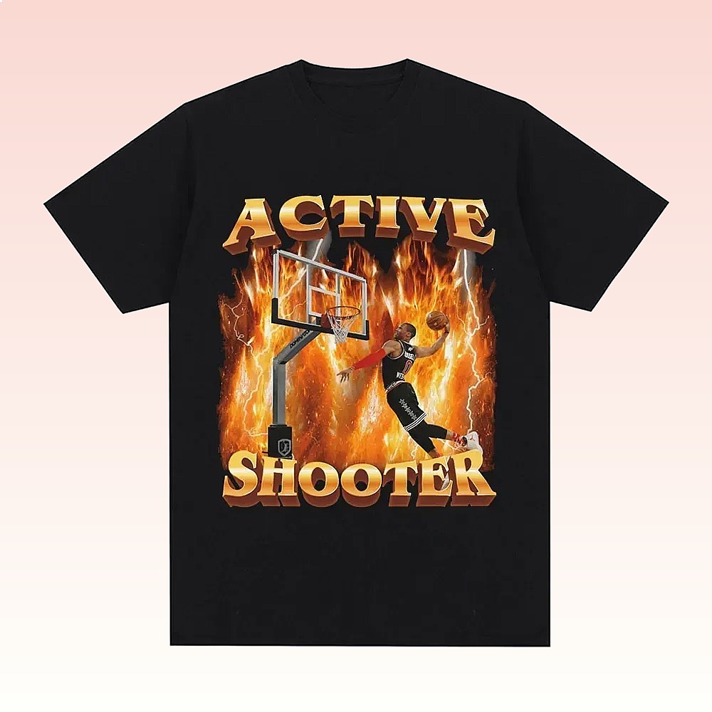 Active Shooter Funny Meme Grap - Summer Clothing Cheap ulasan dan harga