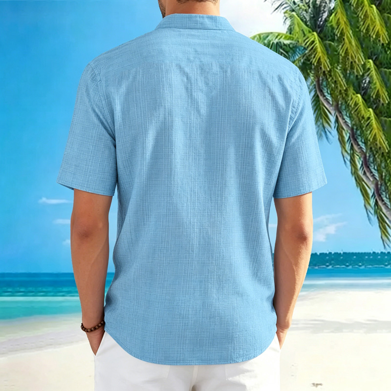 New men's standing collar shor - Summer Clothing Men Linen ulasan dan harga