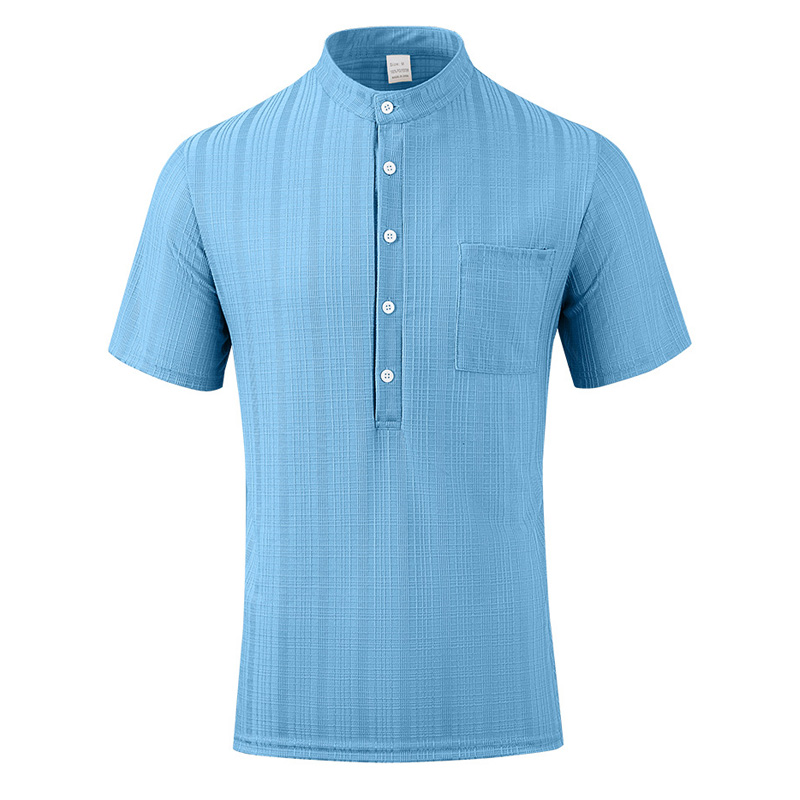 New men's standing collar shor - Summer Clothing Men Linen ulasan dan harga
