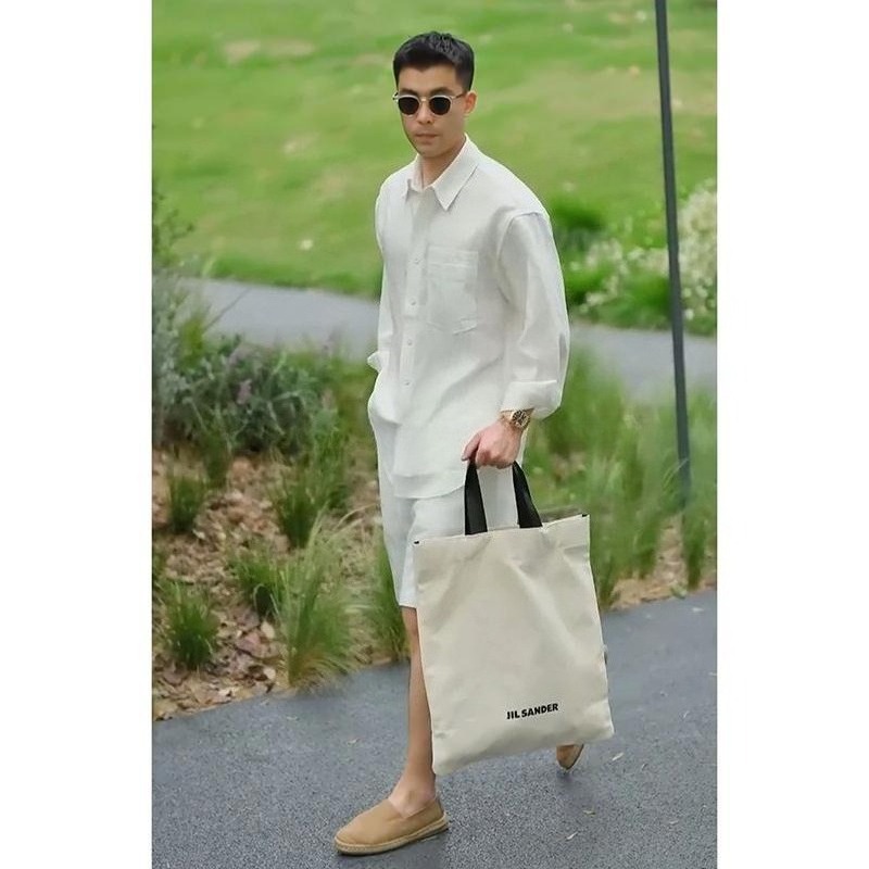 Summer Casual Set Lyocell Line - Linen Shorts Men ulasan dan harga