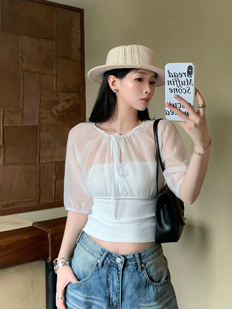Mulberry Silk-Paneled Top with - Summer Clothing ulasan dan harga