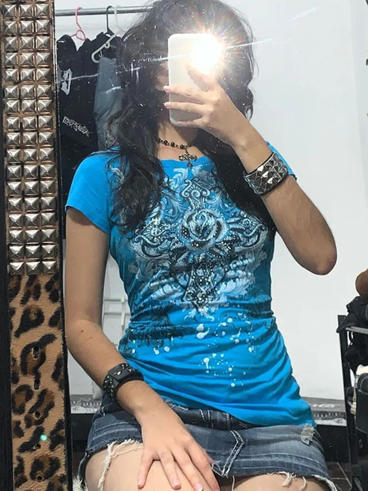 Women's Y2k Grunge T-Shirts 20 - Summer Grunge Clothing ulasan dan harga