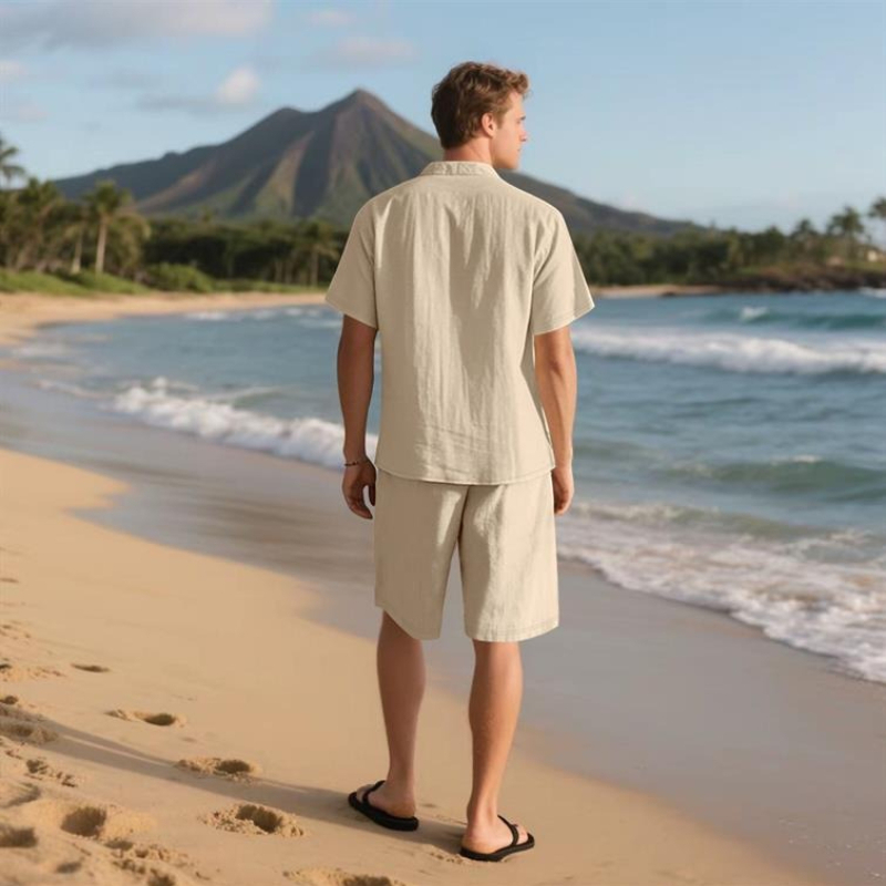 High-End Men's Summer Shorts S - Linen Shorts Men ulasan dan harga