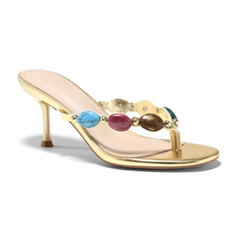 Coutgo Womens Jeweled Heeled S - Flip Flop Jeweled ulasan dan harga