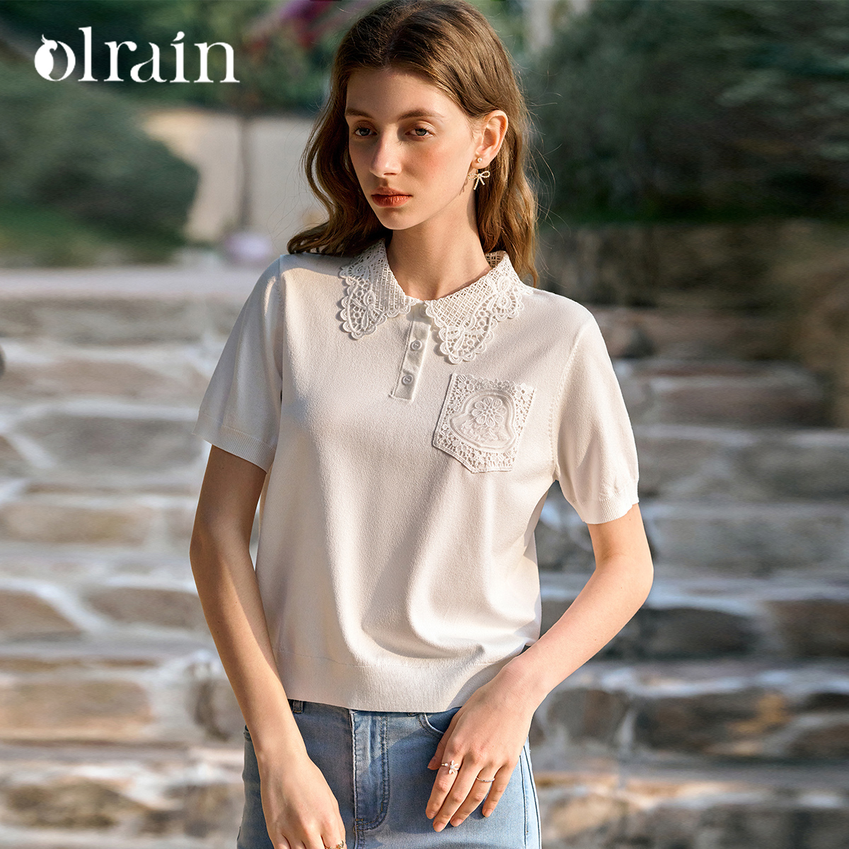 OLrain White Pullover Sweater  - Summer Jumper Clothing ulasan dan harga
