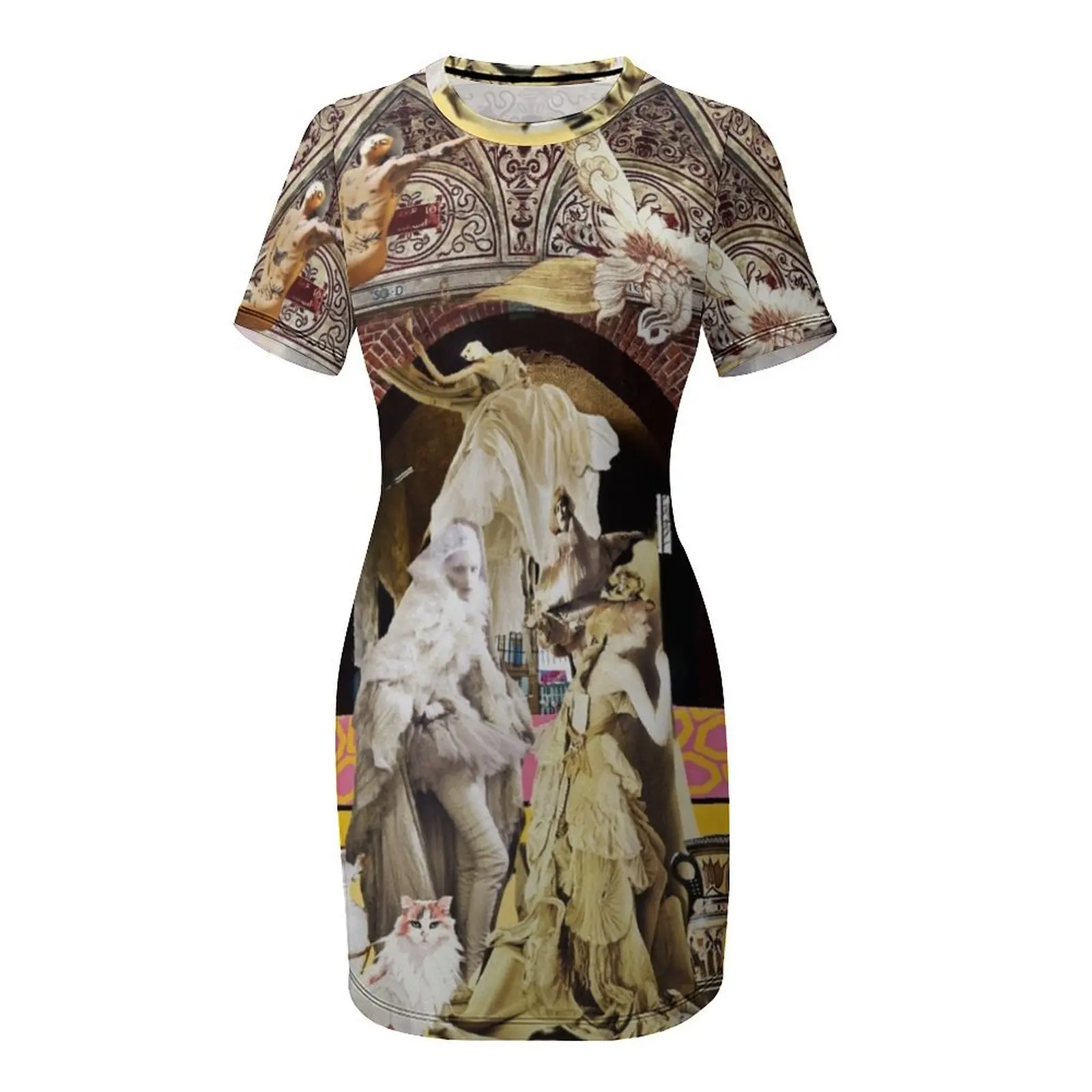 Renaissance Short-Sleeved Dres - Summer Renaissance Clothing ulasan dan harga