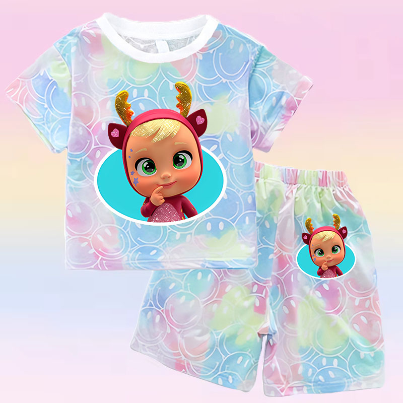 Crying Babies T-shirt Set Chil - Summer Clothing Gifts ulasan dan harga
