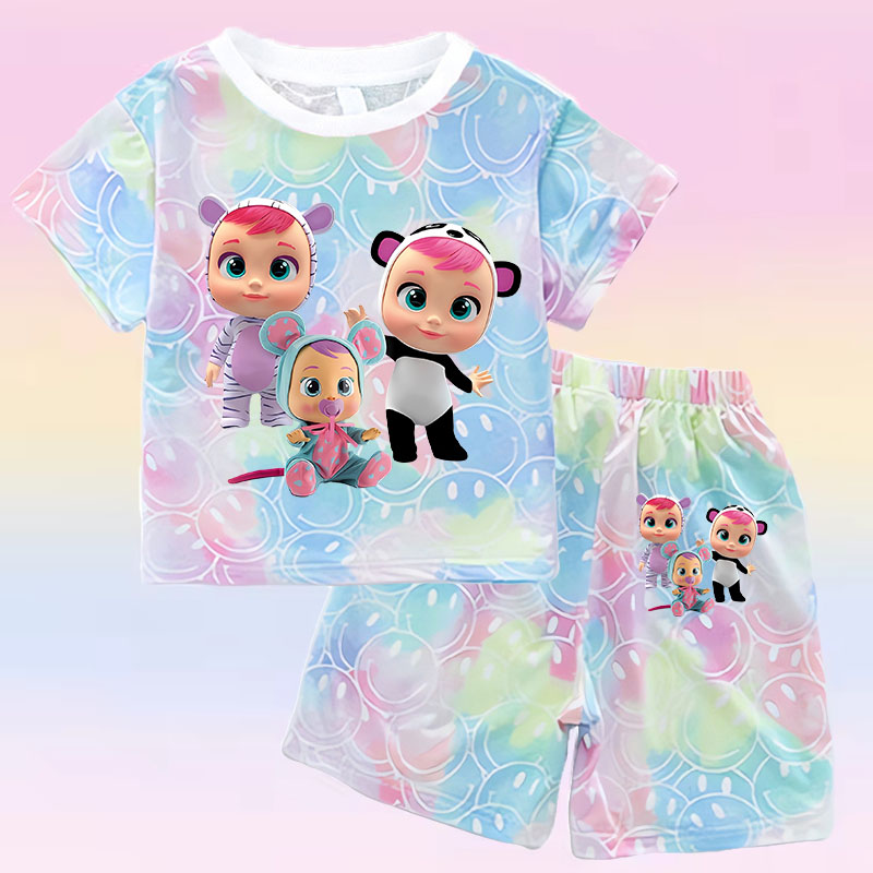 Crying Babies T-shirt Set Chil - Summer Clothing Gifts ulasan dan harga